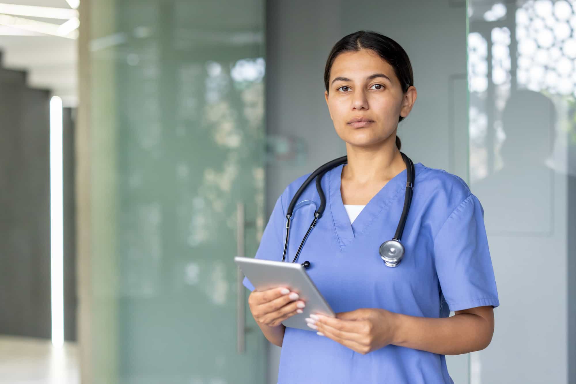 Nurse in a confidential counseling session